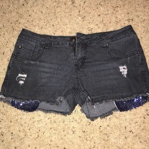 Blue jean shorts